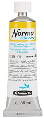 Schmincke - NORMA Blue, 21239009, superpigmenterade, ljusbeständiga, veganer, ljus kadmiumgul, 35 ml
