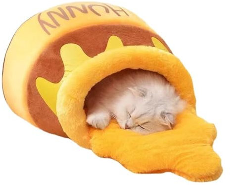 PECHVINO Honey Pot Katzenbett - Bequemes Memory Foam Haustiermöbel mit abnehmbarem Kissen - Stilvolles und waschbares Katzenbett für kleine Katzen und Rassen