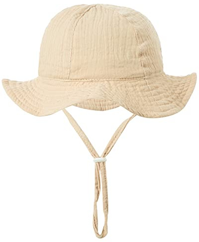 Baby solhatt 0-12 månader småbarn solhatt med justerbar hakrem brett brätte sommar solskydd hatt vikbar strandmössa andningsbar bomull hink hatt tecknat tryck babykepsar