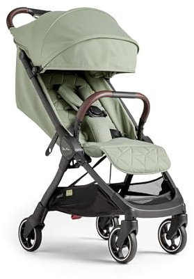 Silver Cross - Clic Compact Pushchair - Travel Stroller - Foldable & Lightweight Stroller - Cabin Size - Newborns to 4 years - Sage
