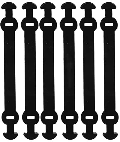 6 Stück Silikon Tennis Vibrationsdämpfer, Silikon Tennisschläger Saite Schock Absorber Lange Schnalle Tennisschläger Vibrationsdämpfer für Kinder Erwachsene Tennisspieler(Schwarz)