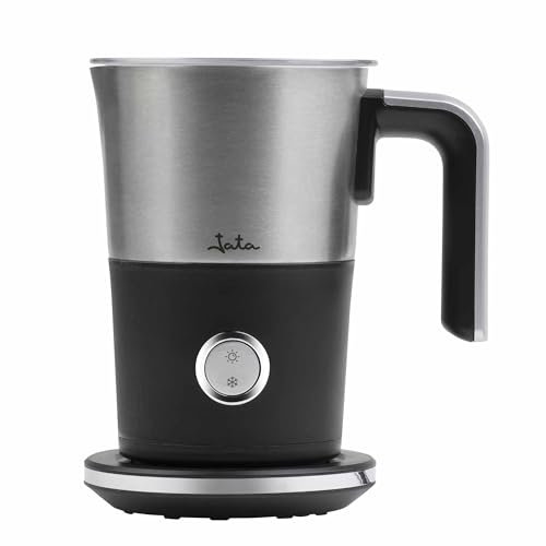 JATA JECL1900 - Espumador de Leche Eléctrico Automático, Calentador de Leche para Espuma Fría y Caliente. Para Café, Cappuccino, Macchiatos, Leche Caliente. 150 ml. 550 W