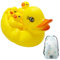 MAXQUU 4 pezzi giocattolo da bagno in gomma con anatra di gomma con 1 custodia con coulisse, anatra galleggiante per la piscina a casa, giocattolo classico per il bagno, set di giocattoli da gioco