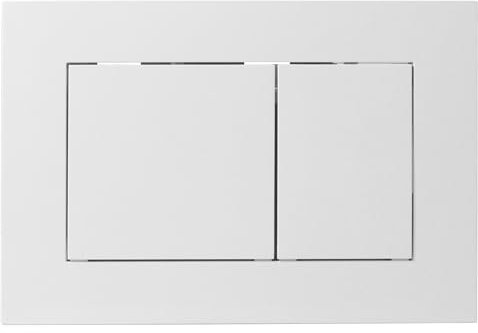 Plaque d'actionnement de chasse d'eau double pour réservoir de toilettes à actionnement frontal compatible avec TECE 9240400 9240407 9240417, blanc