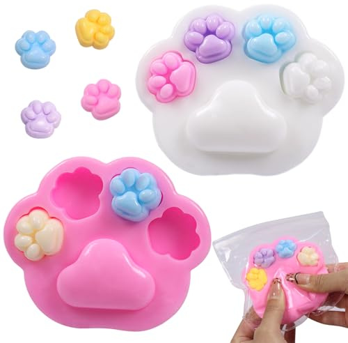 2 stycken Cat Paw Squeeze Toy, Squishy tass, katt Paw Squishy, katttassar, squishy, Fidget-leksaker, anti-stressleksaker, mjuka katttassleksaker, stressleksaker för flickor och pojkar, stressminskning