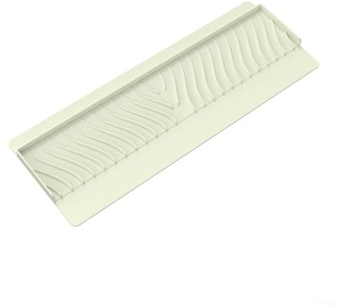 Paraspruzzi in silicone per lavelli e vasche da bagno, protegge dal trabocco d'acqua (beige)