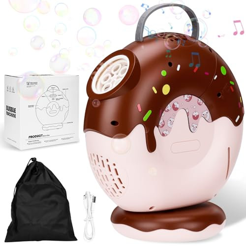 UCAMP Seifenblasenmaschine Kinder,Seifenblasen Blasenmaschine,Elektrisches Blasenspielzeug,Bubble Machine Automatischer 90°/360°Drehbar für Outdoor,Hochzeit,Geburtstag Party,Geschenke für Kinder