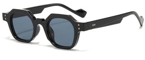 Vintage Damsolglasögon Mode Klara Lens Shades Uv400 Solglasögon för män (svarta)