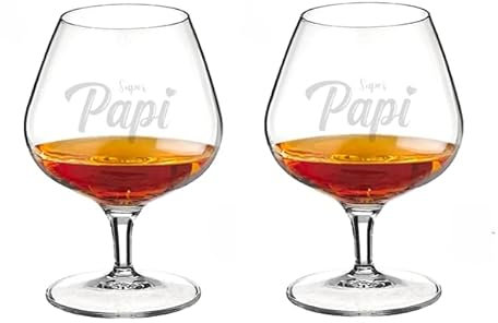 mabouteille.fr Verre a cognac NAPOLÉON 39,5cl - Personnalisation gravure laser Texte & Logo, pour des moments d'exception [ Verre digestif a pied ] (Lot de 2)