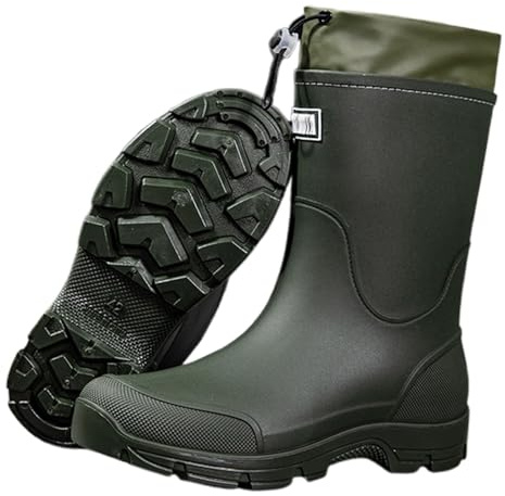 Bottes Pluie Imperméables Homme et Femme Confortables Légères Securite avec Embout Acier Bottines Caoutchouc pour Facile désinfecter de Jardin décontractées la Cuisine pêche