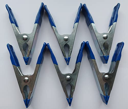 OCW Six 4 inch Metal Clamps Clips for DIY, Woodwork, Hobby and Household