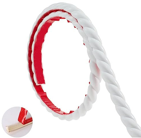 5M PVC Wallpaper Border Self Adhesive,Flexible Molding Trim,Decorative Strip,Edging Strip for Cabinet,Door, Mirror Frame,Furniture Decoration,Plaster,Ceiling,Background Wall(White,20mm)