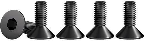 Drenky M4 X 10mm Senkkopfschrauben mit Innensechskant Schwarz Edelstahl V2A VA A2 Senkschraube DIN 7991 / ISO 10642 Vollgewindeschrauben Rostfrei Screws Metrisches Regelgewinde, 50 Stück