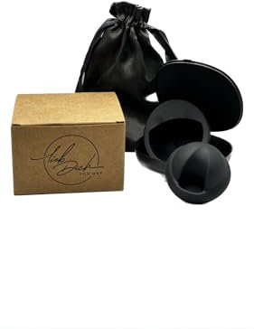 lieb Dich von M& P Menstruationsscheiben in 2 Größen S & L in schwarz aus 100% weichem medizinischem Silikon, wiederverwendbar, für starke & schwache Blutungen, Alternative zu Tampons