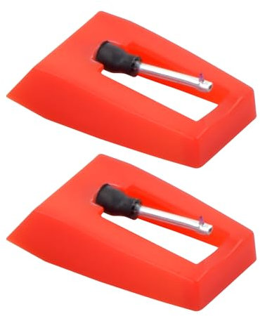 Cleminsta Puntine Giradischi, 2 Pezzi Puntine di Ricambio in Diamante per Giradischi Puntine per Giradischi Universali, Accessori di Ricambio per Giradischi in Vinili, LP, Fonografo, Grammofoni