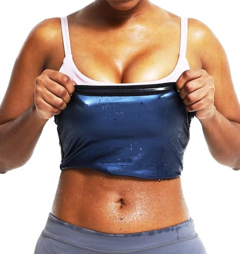 REMEBSWEAT Waist Trimmer for Women, Waist Trainer Sauna Belt, Neoprene-free Waist Cincher, Sauna Slimming Belt (Blue, LXL)