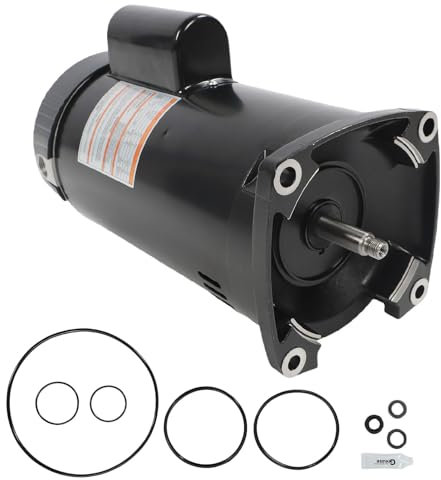 Pool Pump Motor, B2842 Fullklassad Fyrkantig Flänsutbytesmotorpump för Simbassänger, Spa, 3450 Rpm 1,5 Hästkrafter Poolpumpmotor och Tätning Av Ersättningssats