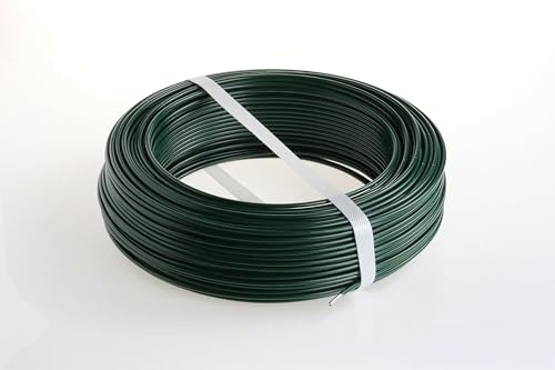 Filo tensione plastificato verde Ø 3,2 mm acciaioso, matasse 50/100 / 200 m per recinzione – FENCESHOP (200 m)
