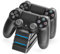 snakebyte PS4 TWIN:CHARGE 4 – schwarz – Ladestation für PlayStation 4/ PS4 Slim / PS4 Pro Dualshock 4 Controller, Docking Station für 2 Gamepads inkl. MICRO USB Kabel, LED-Ladezustandanzeige