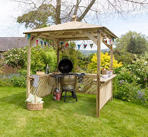 Garden Outdoor Wooden Gazebo, BBQ shelter, Pavilion, Hot Tub, Pergola in Pressure Treated Solid Wood - 10 year warranty against Rot (Gazebo)