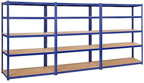Yaheetech lagerhylla 180 x 120 x 60 cm, källhylla hylla hylla hylla tyngdlyfthylla belastningsbar upp till 875 kg, 360 x 180 x 60 cm