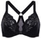 Delimira Women's Front Fastening Bra Racer Back Lace Plus Size Non Padded Underwired Black 40F