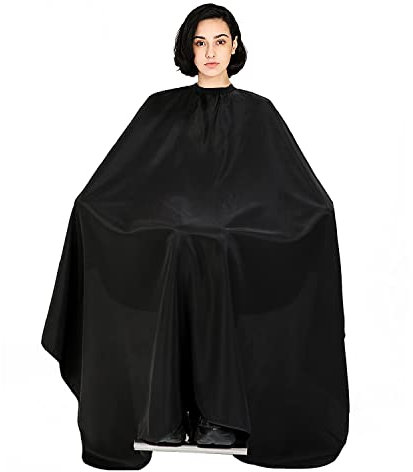 Kadeolu Friseurumhang Haarschneideumhang für Erwachsene,Frisörumhang zum Färben,Antistatischer Frisierumhang mit Einstellbar Hakenverschluss zum Färben und Haare Schneiden - Lang und Wasserdicht