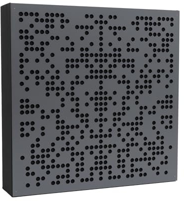 Bluetone Acoustics Binary AbFuser | Akustisk diffusor för att förbättra rummets akustik och ljudisolering | akustikpaneler | akustikplatta | acoustic panel (50x50x5cm, Antracit)