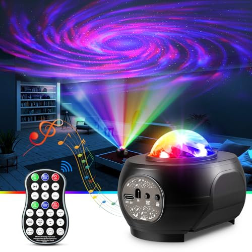 App Controlled & Blue-Tooth Nebula Starry Projector for Room,Galaxy Light Projector for Ceiling,Remote Timer Star Projector,Night Light for Kids,Teen Girl Adult Bedroom,Birthday Gift