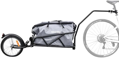 Storag Remorque vélo Mono-Roue avec Sac et Amortisseur