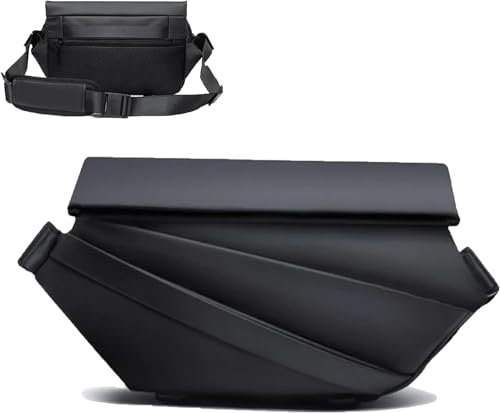 YODAOLI empiria ria obsidian sling bag, radiant urban sling bag for wome or man, Schwarz , l