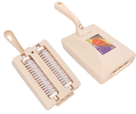 Pinceaux à Balais à Main, Pinceau de Balayeur de Débris de Tapis avec Double Rouleau, Pinceau de Balayeur de canapé à Main pour Le Nettoyage de Table de Bureau de Lit