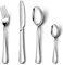 Cutlery Set, NINIROR 16 Piece Food-Grade Stainless Steel Flatware Set Silverware Set for 4 People Include Spoon Knife and Fork Sets Mirror Polished Dishwasher Safe for Home Restaurant Modern Design