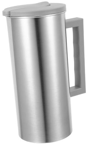 ABOOFAN Brocca Per Acqua Fredda in Acciaio Inox Brocca Di Servizio Bollitore Per Il Tè Bollitore Per Il Caffè Brocca D'acqua Con Coperchio Brocca Di Latte Brocca Isolata Pp