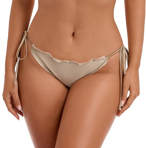 RELLECIGA Braguita Bikini Brasileña Mujer Lazos Laterales Volantes