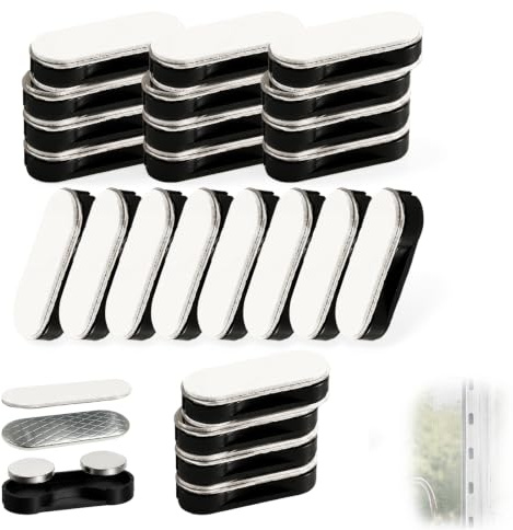 Zlokdraxy 24 pares imanes cortina autoadhesivos, para mosquitera