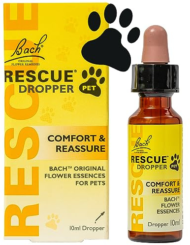 Rescue Pet Calming Dropper 10ml for Dogs & Cats, Natural Flower Essences, Separation, Fireworks, Travel, Thunder, Loud Noises, Calming for Dogs, Cats, & Other Pets