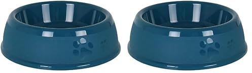 PARENCE.- Gamelle Ronde Classique pour Animaux de Companie - Bol de Nourriture ou Eau Standard - 19,5x5,8cm, Couleurs Aléatoire (Lot de 2)