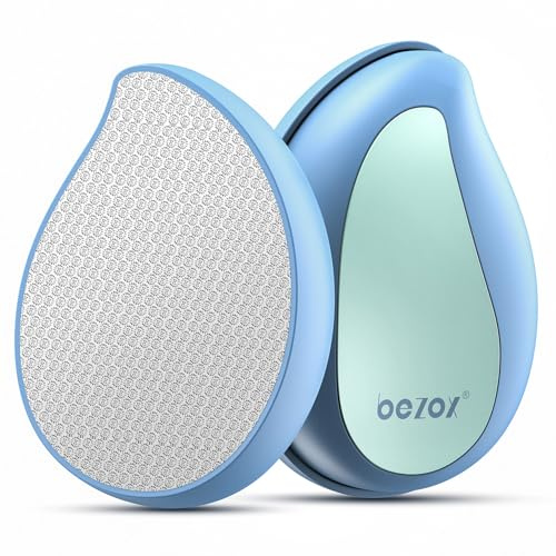 BEZOX Nano Glass Foot File & Callus Remover – Professional Pedicure Tool for Soft Feet, Hard Skin Removal & Heel Smoothing, Effective in Shower, Easy Clean & Quick Results (Blue)