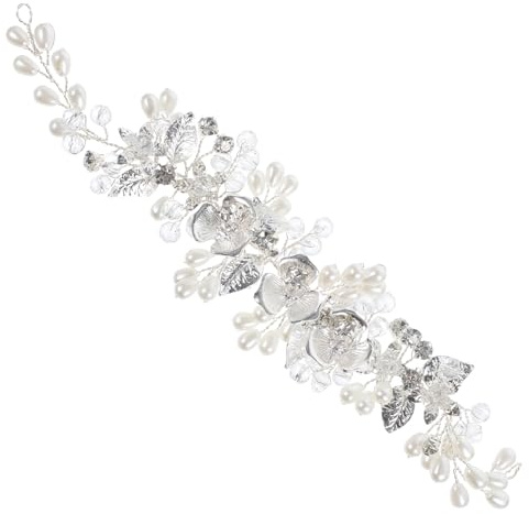Zerodeko Accessoire de Tête Mariage en Alliage Argenté Cristaux, Serrage-tête Ajustable et Confortable pour Femmes et Mariées Lors de Bals ou Fiançailles