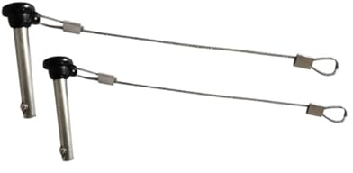 EpheyFIF 2 perni in acciaio inox Bimini Top Pull Pins con sfera in acciaio perni di sicurezza perni a scatto anelli di trazione parti per barche accessori hardware