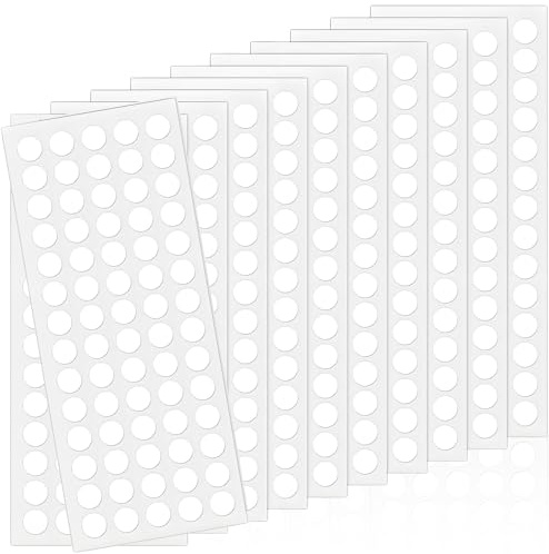 Rayakt 700 Pcs Transparent Double-Sided Glue Dots, 10 Sheets Waterproof & Removable Round Dots, 6mm x 0.5mm Adhesive Sticky Dots Stickers for DIY Crafts, Festival Decor, Office & Home Schooling