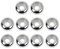 VAILANG 10 Stück Edelstahl Gummi Insert Stopper Spacer Perlen für Add-a-Bead Armband