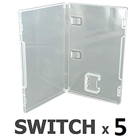 DVD Center Lot de 5 boîtes vides pour Nintendo Switch, transparent