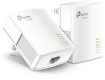 TP-Link AV1000 Powerline Starter Kit (TL-PA7017 KIT) - Gigabit Port, Plug&Play, Ethernet Over Power, Nano Size, Ideal for Smart TV, Online Gaming, Wired Connection Only (Renewed)