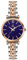 SHENGKE SK Klassische Frauen Uhren Mode Damen Kleid Uhr Solide Edelstahl Band Echtes Lederband (Blue-Starry)
