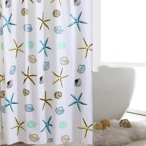 Vllcsla Duschvorhang Antischimmel Badezimmer 220 cm Lang, 180x220 cm Wasserdicht Duschvorhang Waschbar, Badezimmer Vorhang Badewanne Antibakteriell, PEVA Shower Curtain Blau