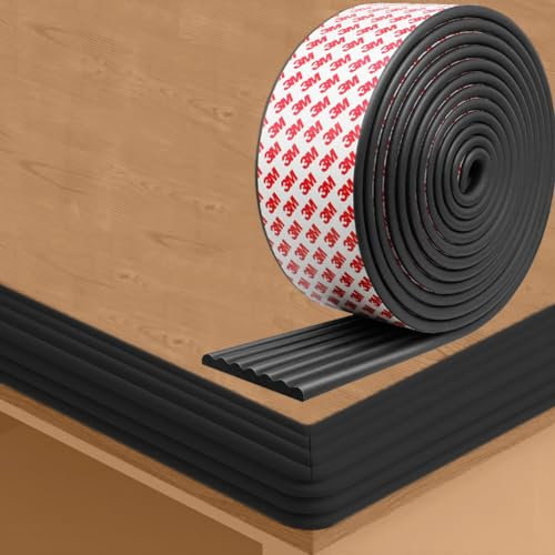 Kantenschutz Selbstklebend - 5m Tischkantenschutz Breite 8cm Dicke 0.8 cm, Tischkantenschutz Ecken, Kantenschutz Schaumstoff für Glastische Platten kommoden (Schwarz, 5M)
