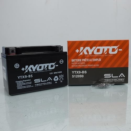 Batteria SLA Kyoto per moto Kawasaki 750 Z750 2004 Ã 2013 YTX9-BS / 12V 8Ah Nuovo di zecca