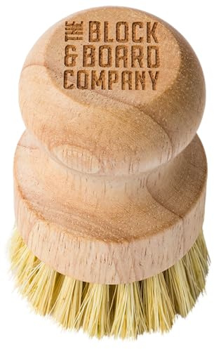 The Block & Board Company Specialist Board Cutting Board Scrub Brush Food Grade Cleaning Brush | for Wood, Stone, Butcher Block, Countertop & Utensils